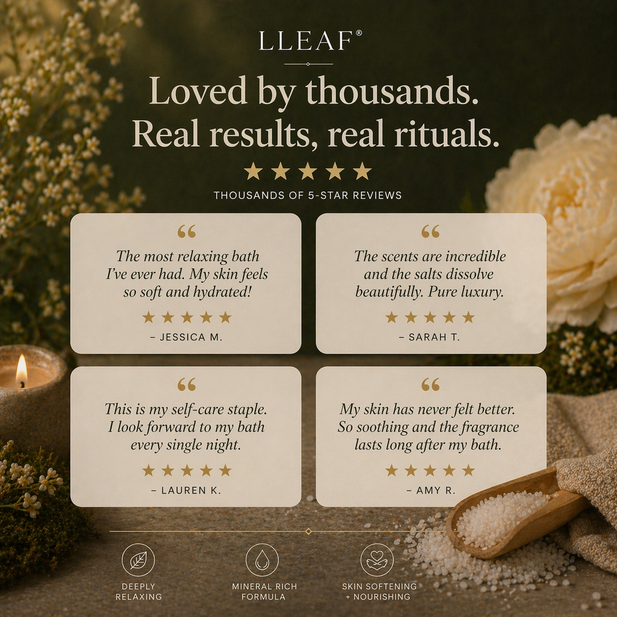 LLEAF® Premium Scented Bath Salts Vanilla