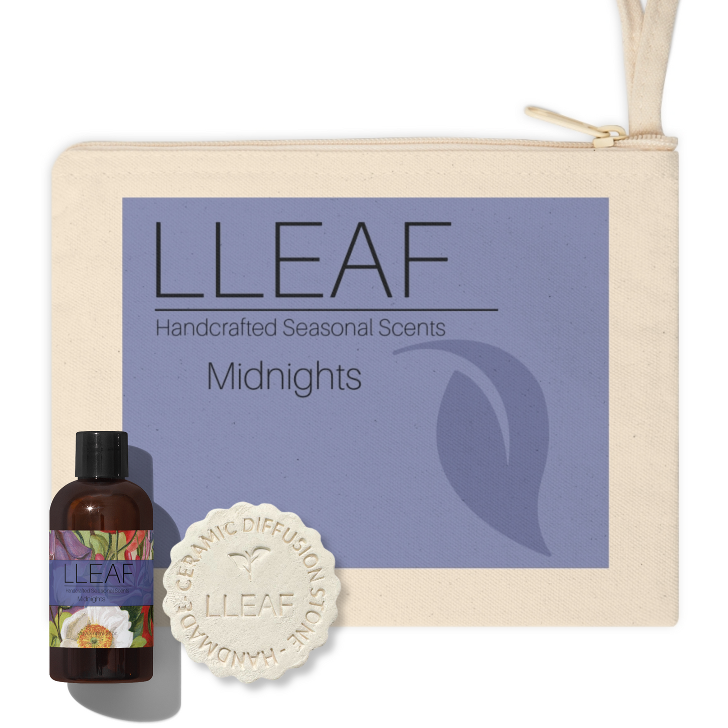 Midnights Trio – LLEAF Oil + Stone + Canvas Pouch