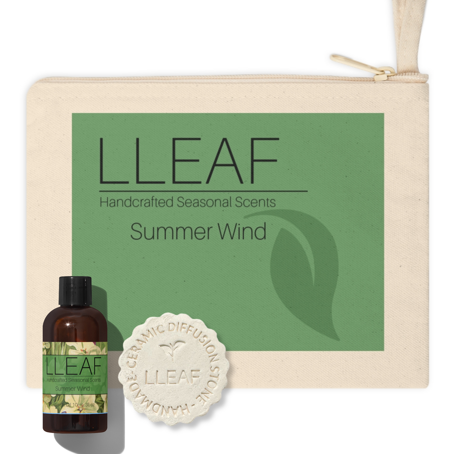 Summer Wind Trio – Oil + Stone + Canvas Pouch