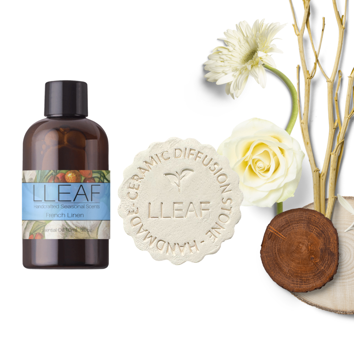 French Linen – LLEAF Oil + Stone Set