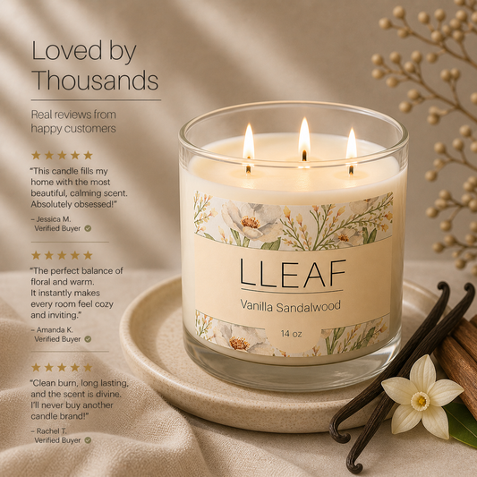 LLEAF® Signature 3 Wick Candle - Intensive Vanilla