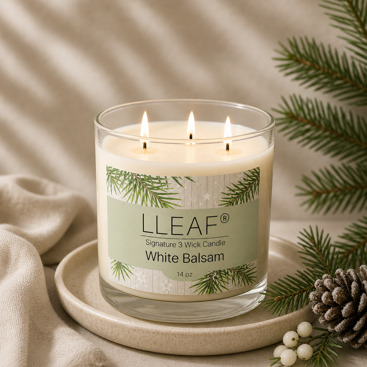 LLEAF® Signature 3 Wick Candle - Intensive Scents