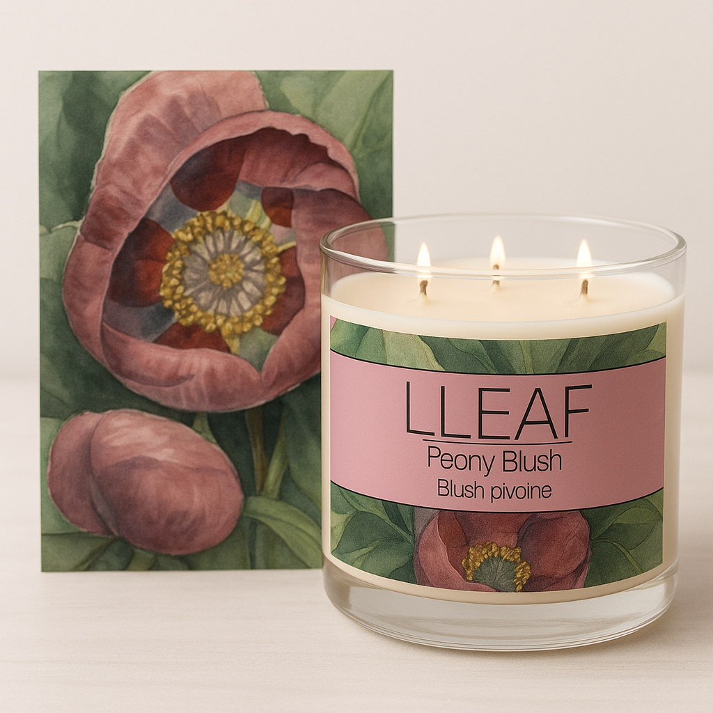 LLEAF Peony Candle