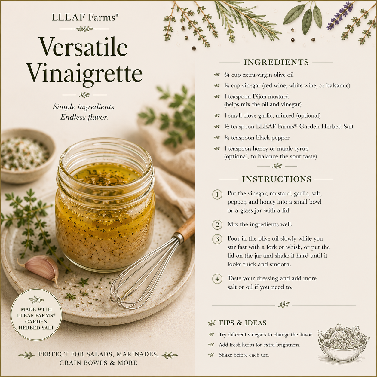 LLEAF Farms Honey & Herb Set