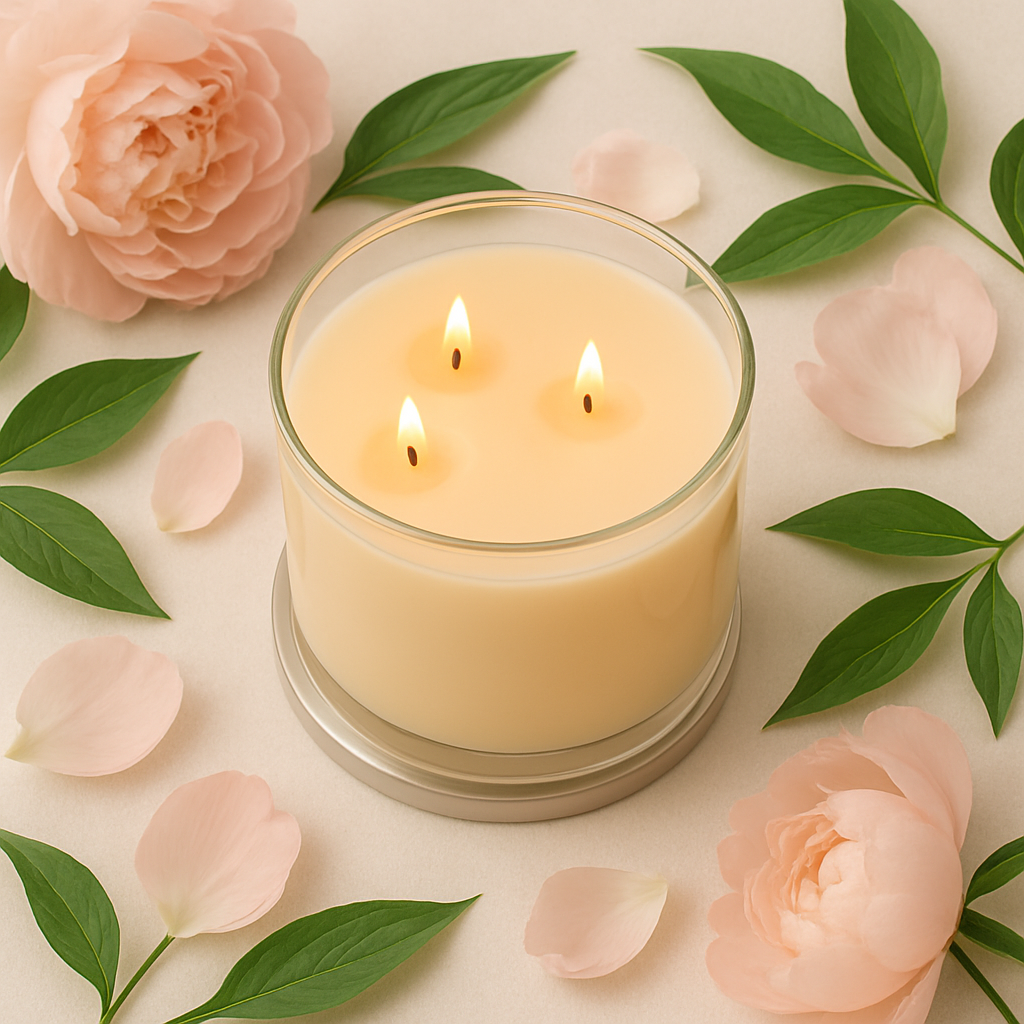 Peony Blush - LLEAF Signature 3 Wick Candle