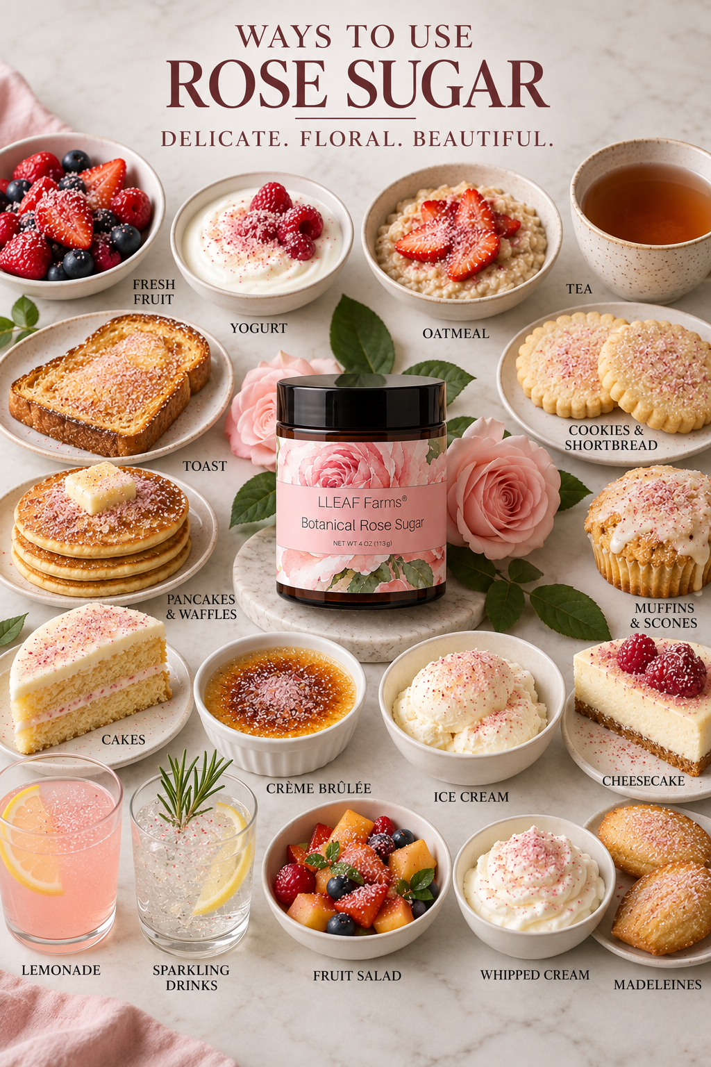 LLEAF® Farms - Rose Botanical Sugar