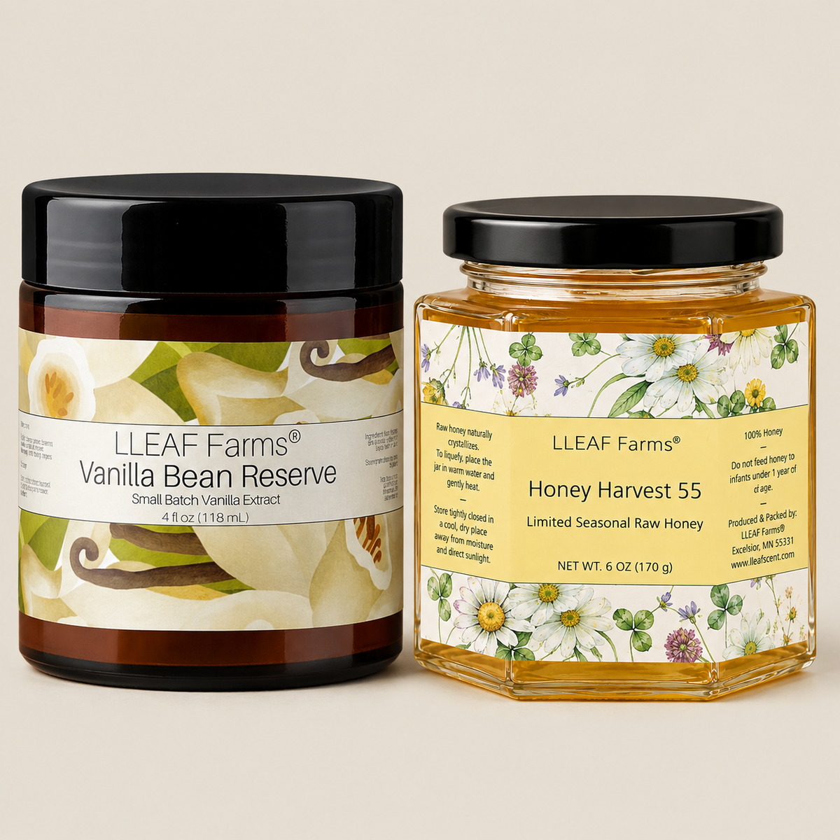 LLEAF Farms Honey & Vanilla Paste Set