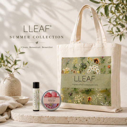 LLEAF®'s  Discovery Collection - Tote, Fragrance and Lip Balm