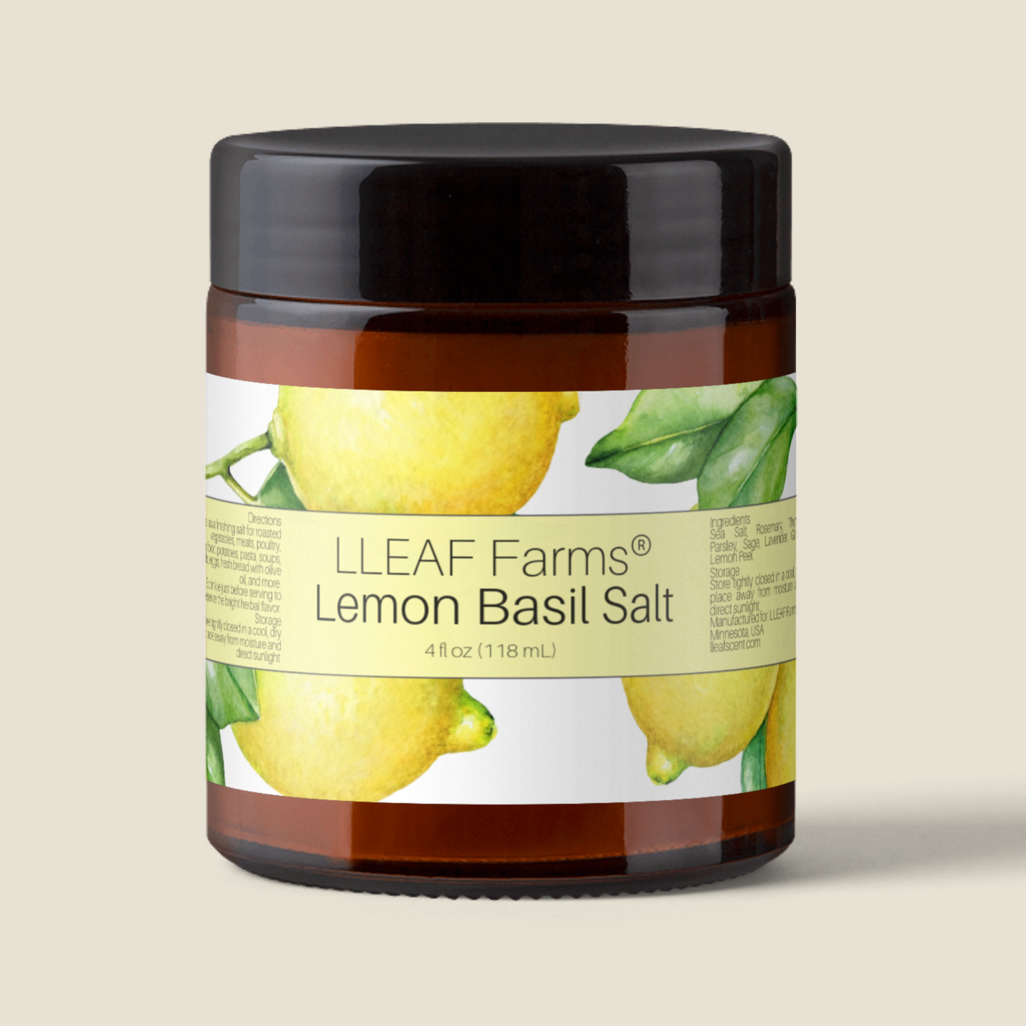 LLEAF® Farms - Garden Lemon Basil Salt (Copy)