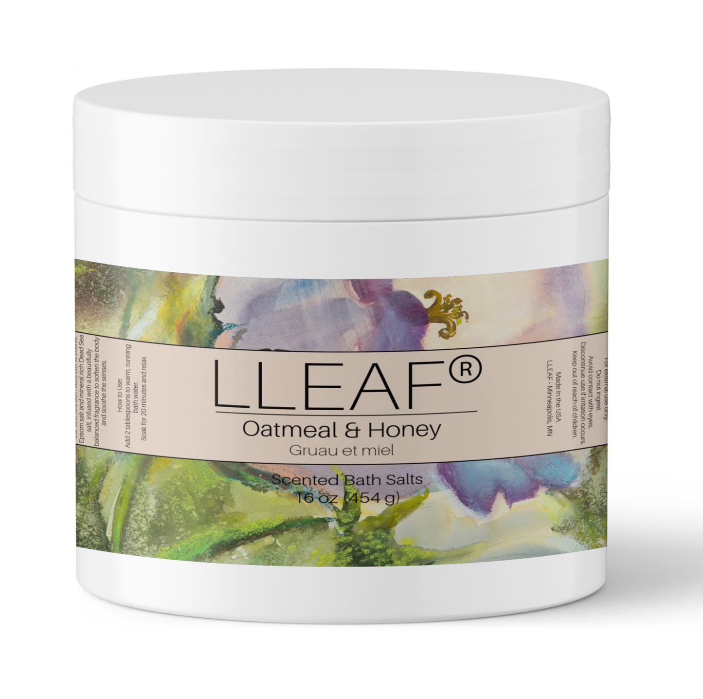 LLEAF®  Premium Scented Bath Salts — 16 oz