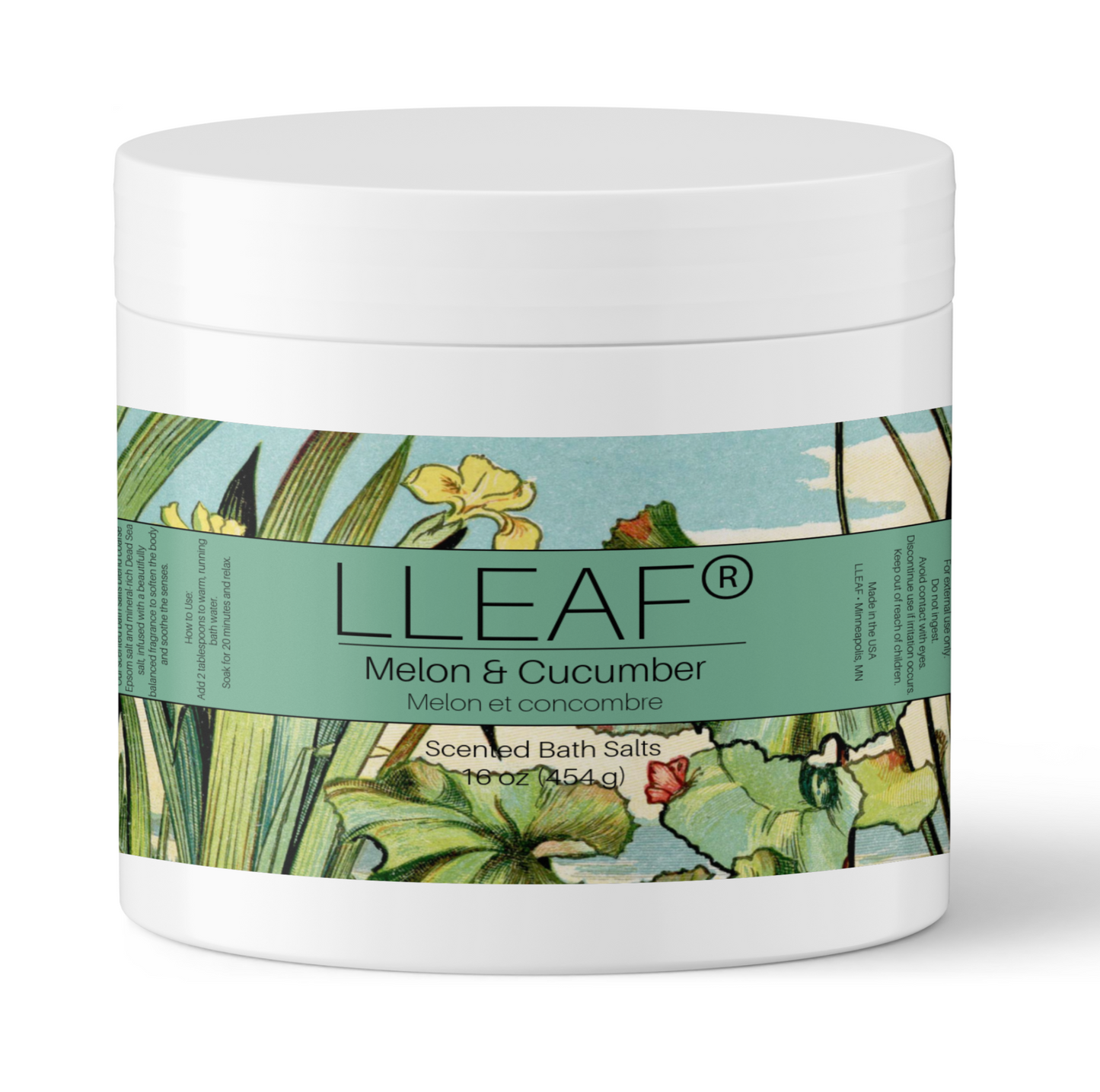 LLEAF®  Premium Scented Bath Salts — 16 oz