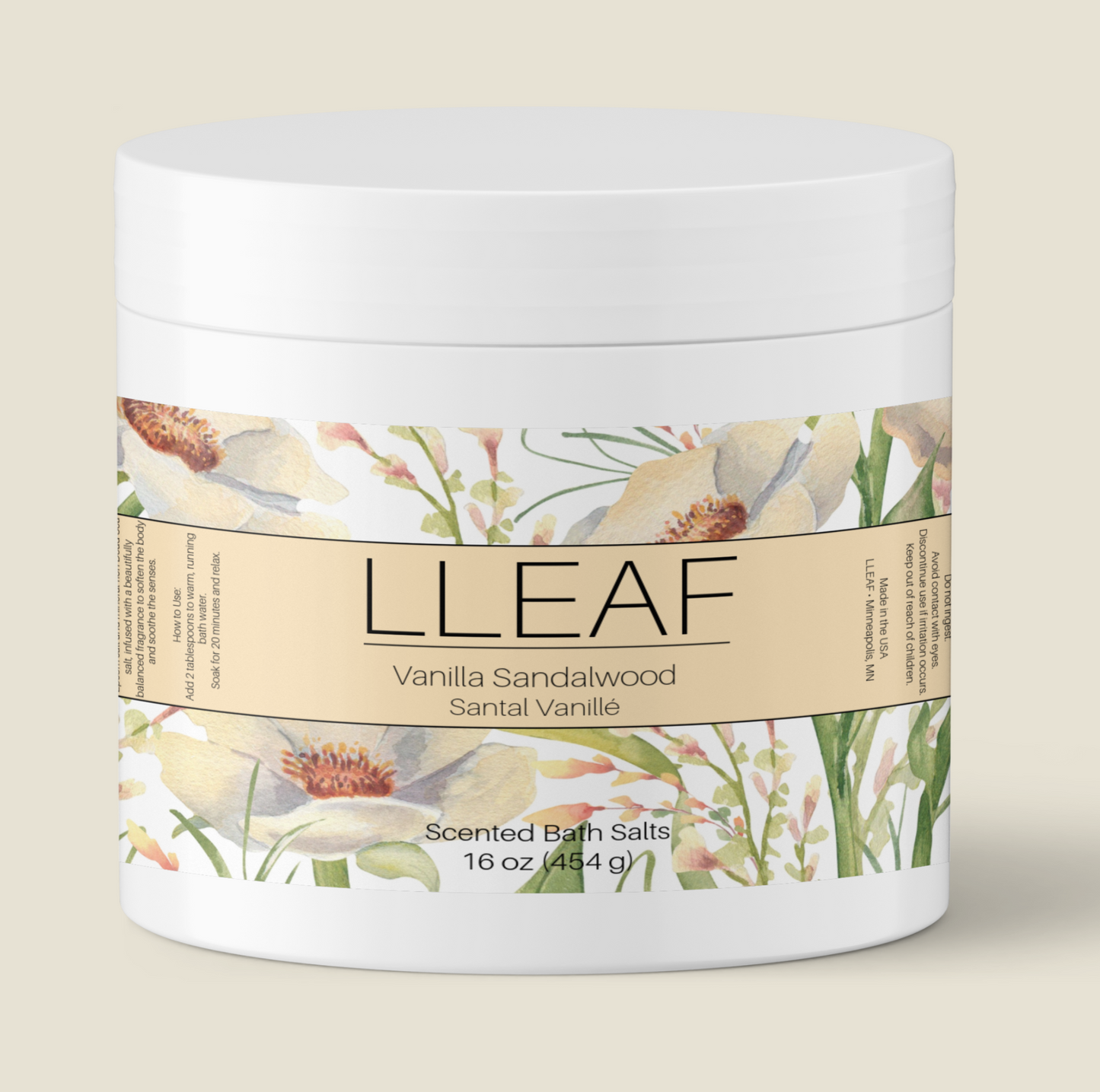 LLEAF®  Premium Scented Bath Salts — 16 oz