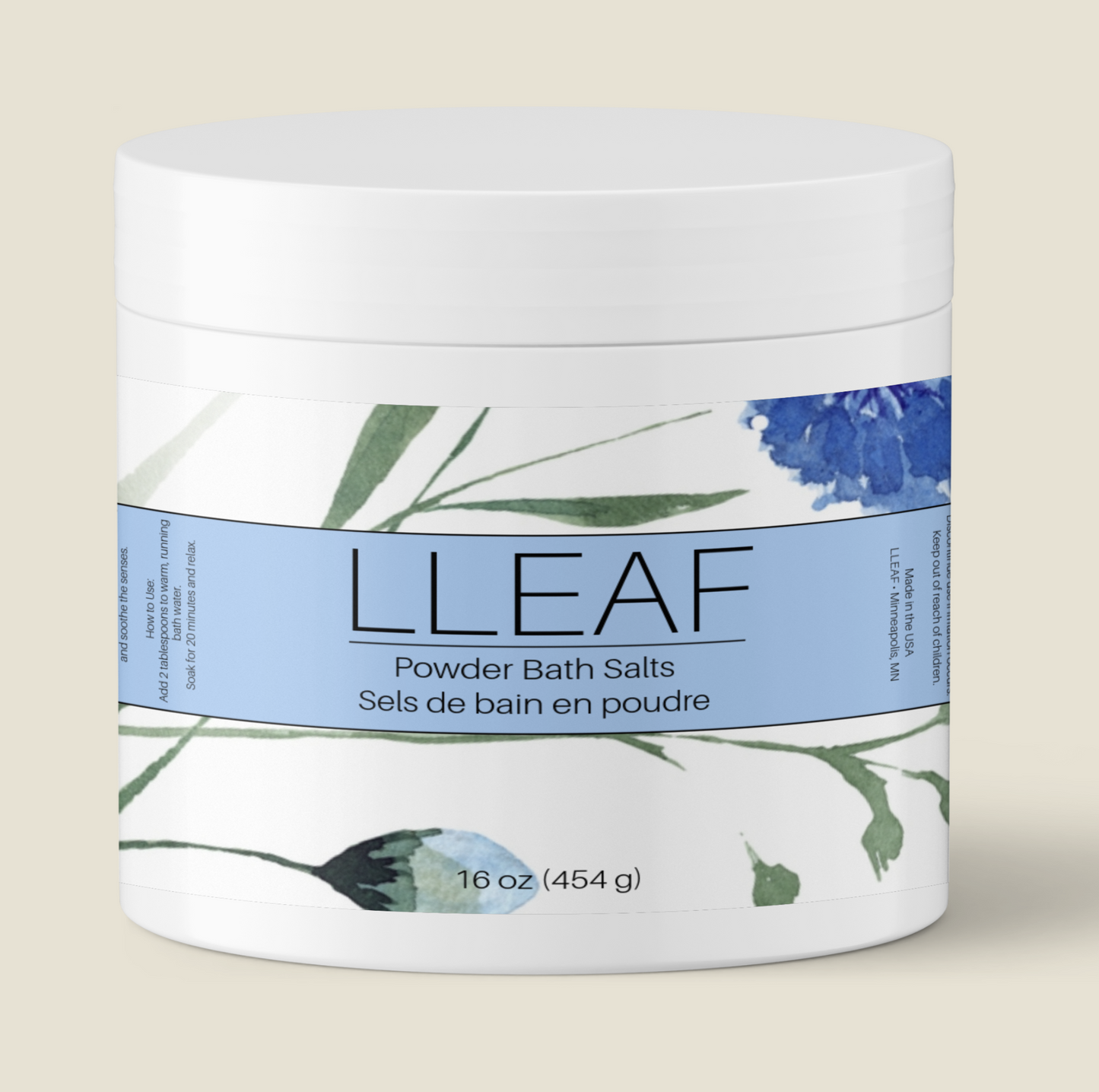 LLEAF®  Premium Scented Bath Salts — 16 oz