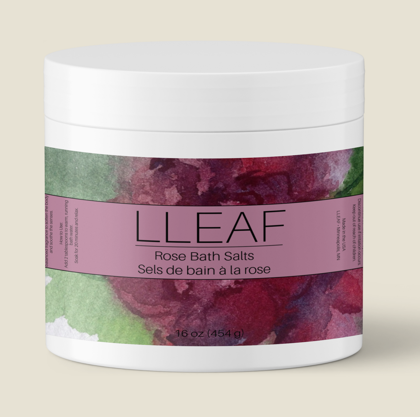 LLEAF®  Premium Scented Bath Salts — 16 oz