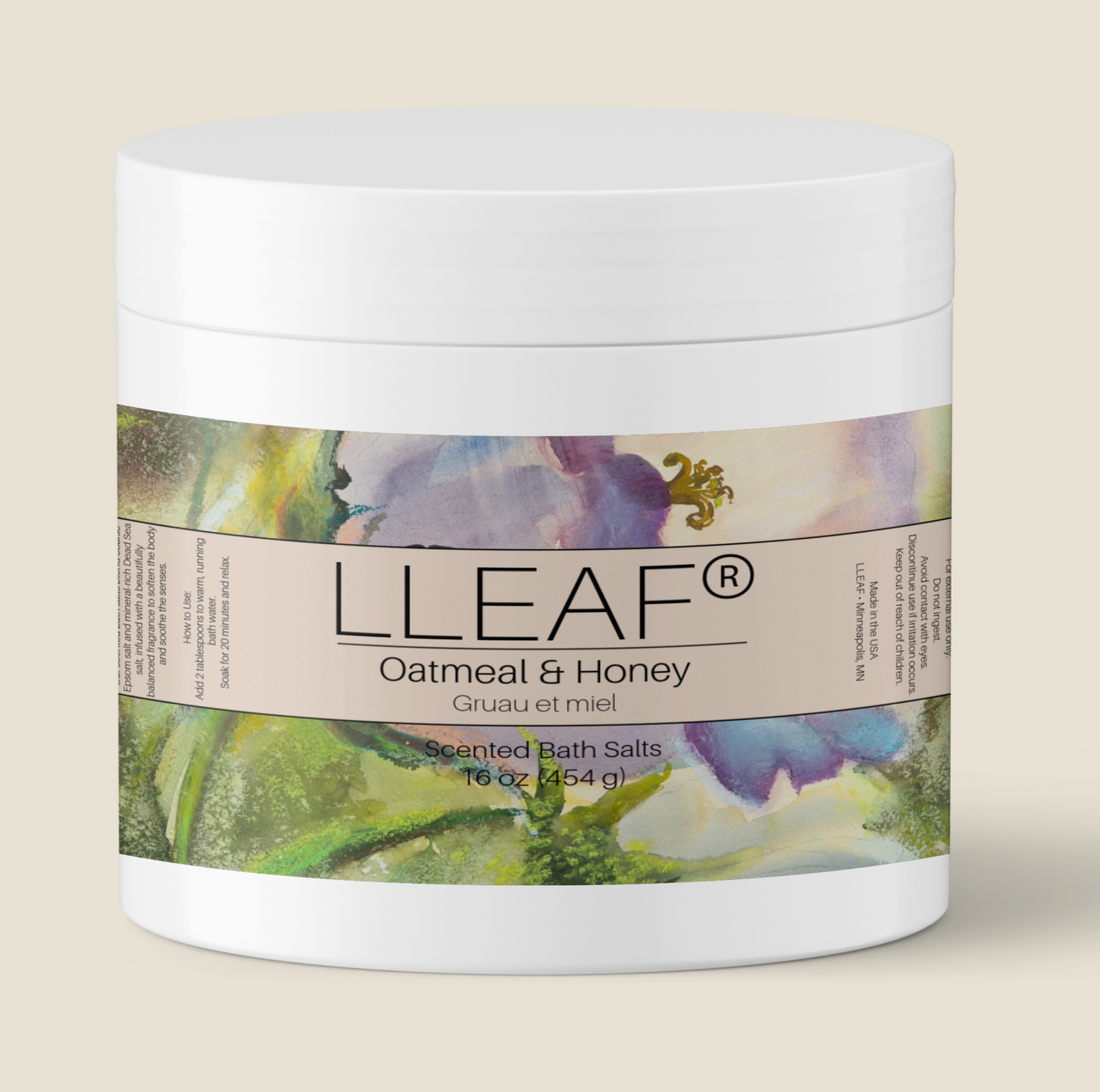LLEAF®  Premium Scented Bath Salts — 16 oz