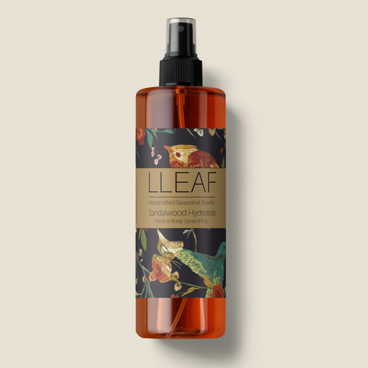 Sandalwood Water - LLeaf Hydrating, Balancing & Soothing Face and Body Mist 8 Oz.