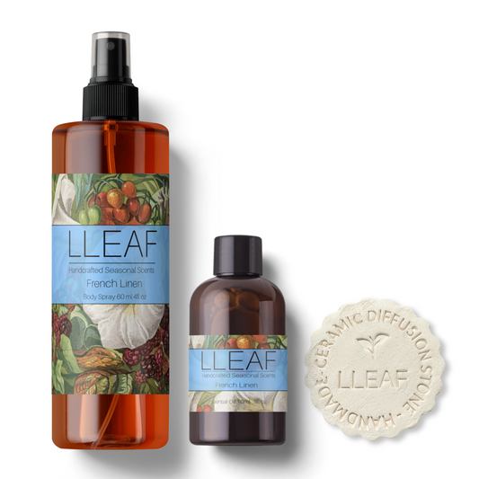 French Linen Collection -LLEAF Body Spray, Essential Oil + Stone