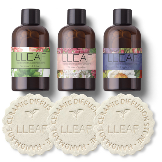 Collection of Midnight, Geranium, Flower Garden Essential Oils with Scent Stones -  46% Savings