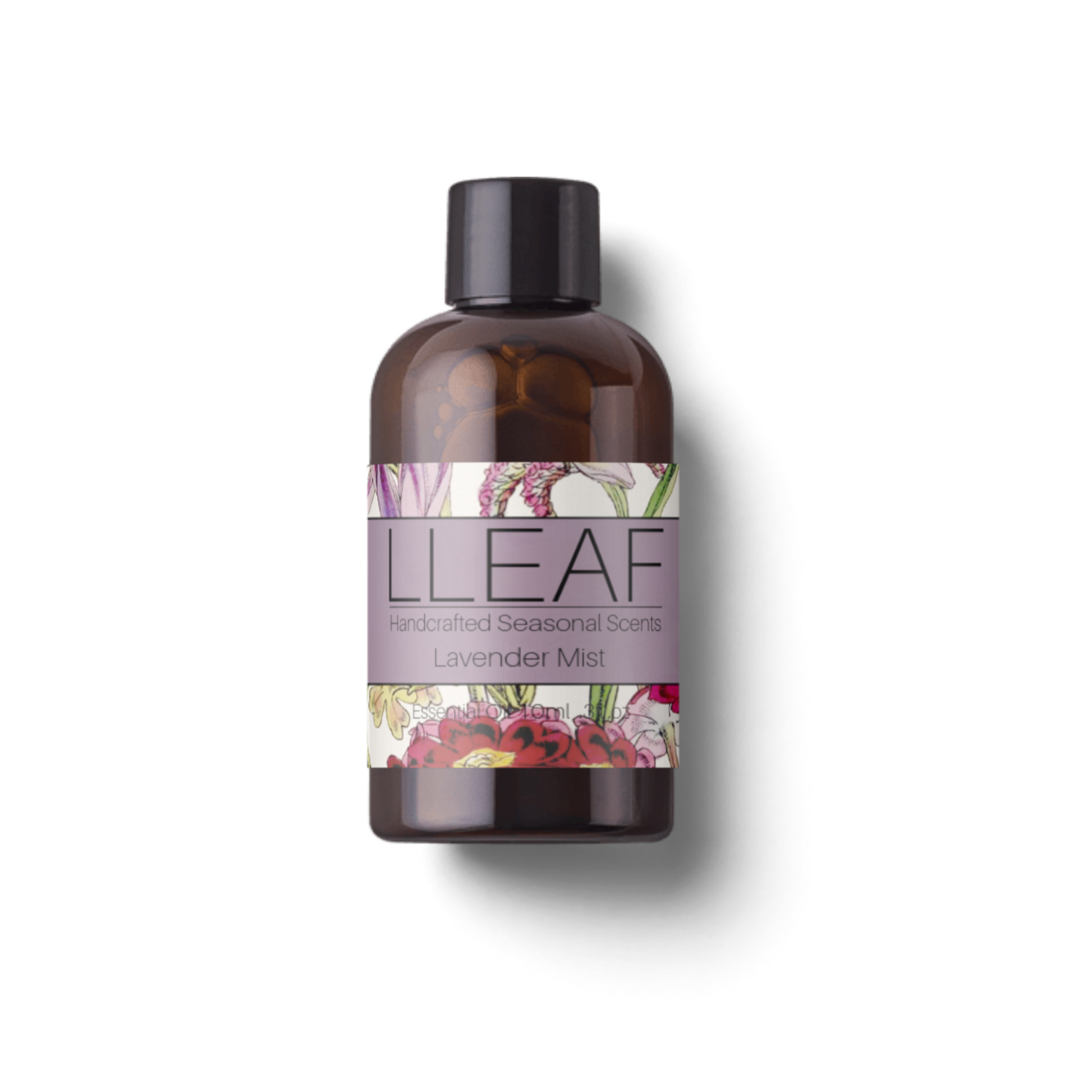 Bottle of LLEAF Lavender Mist on a white background