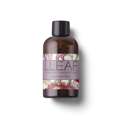 Bottle of LLEAF Lavender Mist on a white background