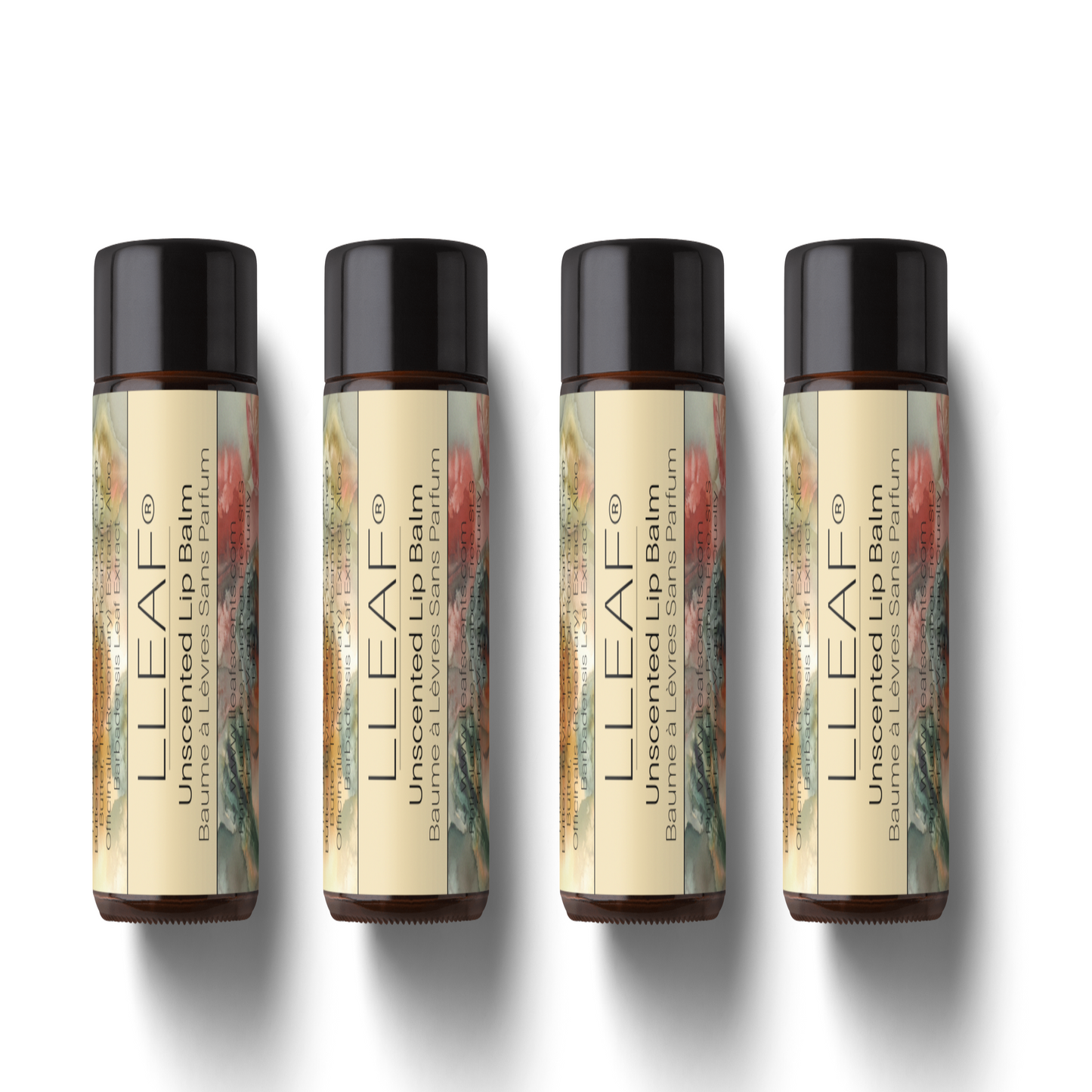 LLEAF® Unscented Lip Balm -  Set of Four