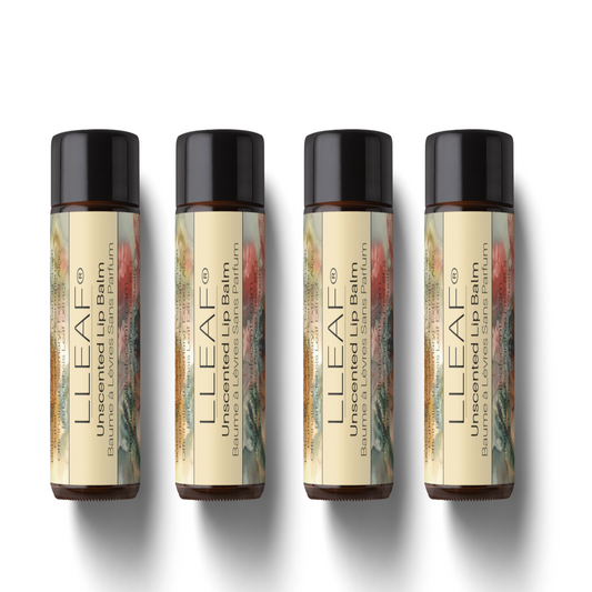 LLEAF® Unscented Lip Balm -  Set of Four