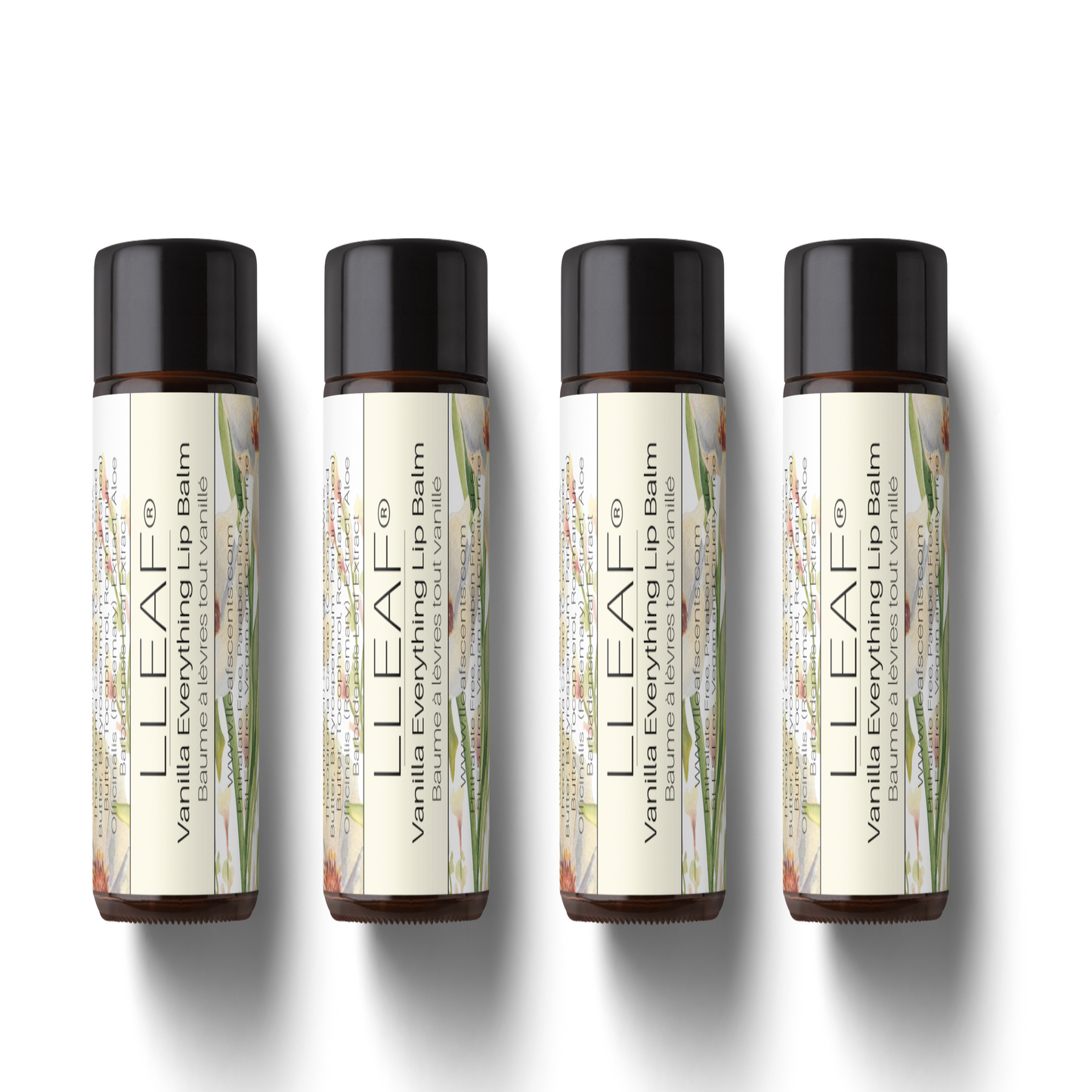 LLEAF® Vanilla Lip Balm -  Set of Four