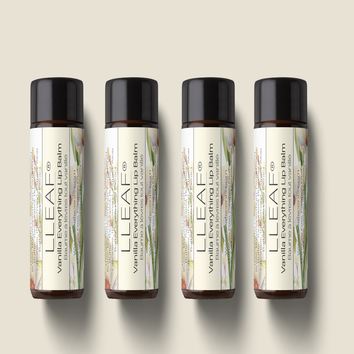 LLEAF® Vanilla Lip Balm -  Set of Four