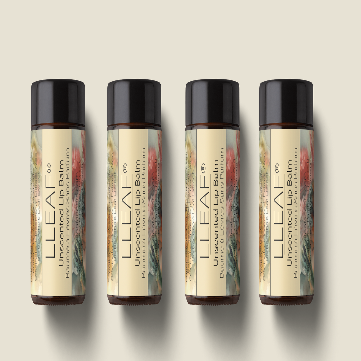 LLEAF® Unscented Lip Balm -  Set of Four