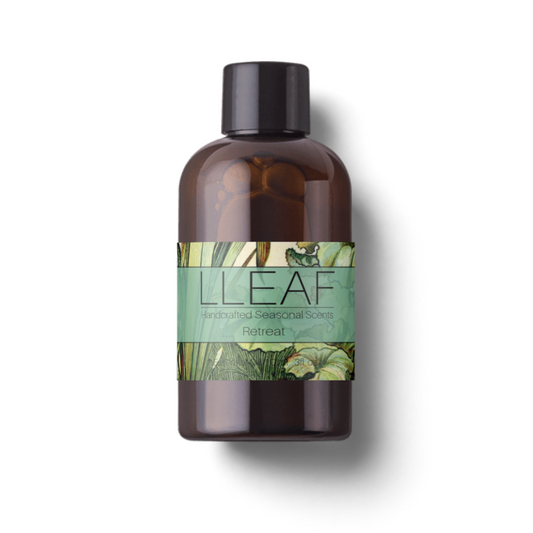 Brown bottle with a green label on a white background